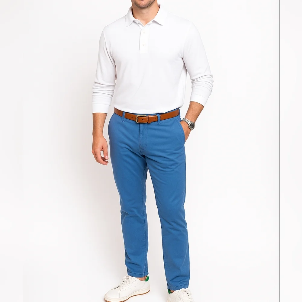 Rowm 38x32‎ Blue Chino Pants | Preppy Coastal Spring Summer Style